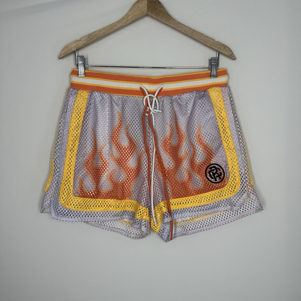 Smoke Rise Women's Flame Mesh Shorts Medium Fire Breathable Streetwear